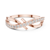 Infinity ring with a diamond-studded band