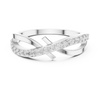 Infinity ring with a diamond-studded band