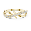 Infinity ring with a diamond-studded band