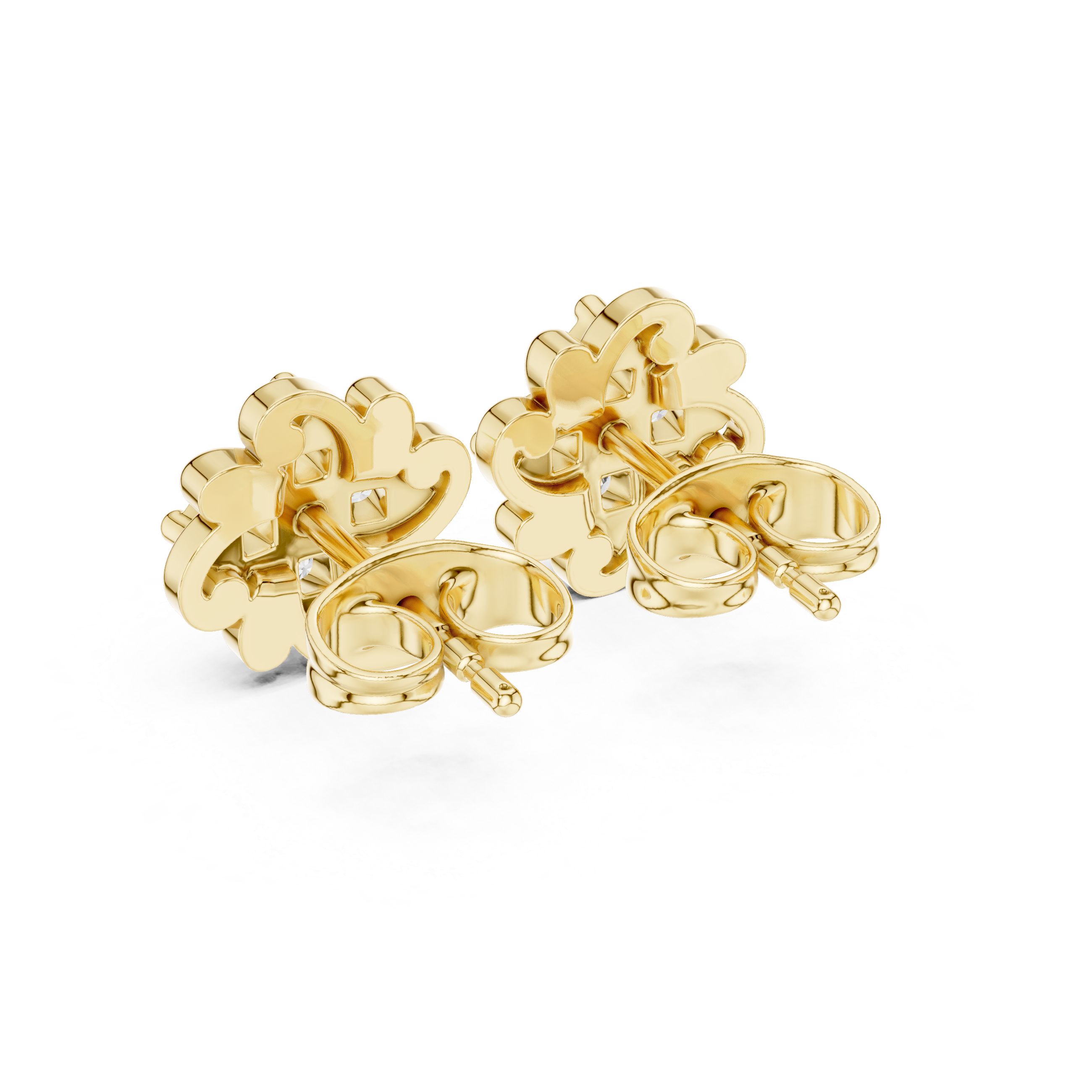 intricate scrollwork and sparkling diamond petals