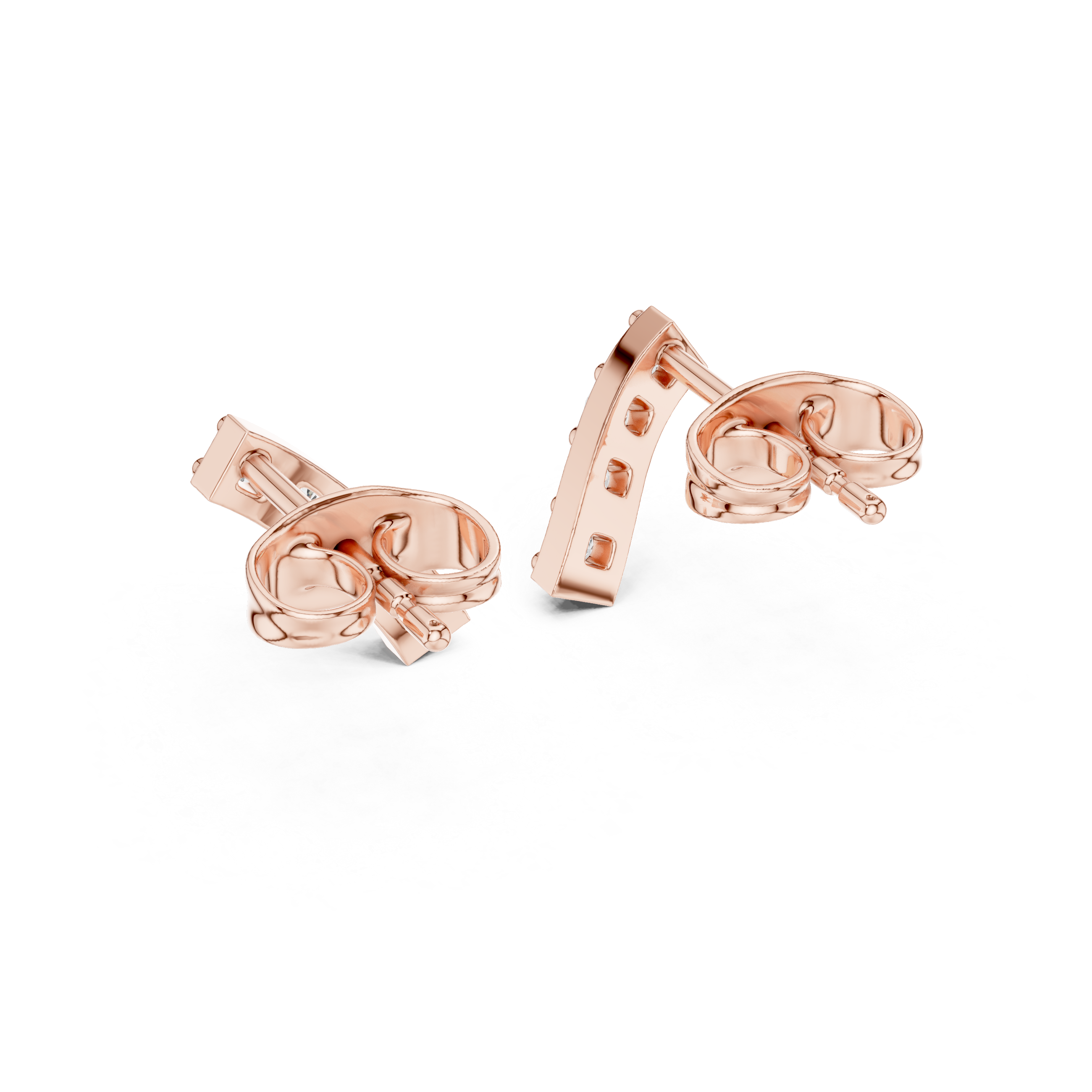 Minimalist Diamond Bar Studs