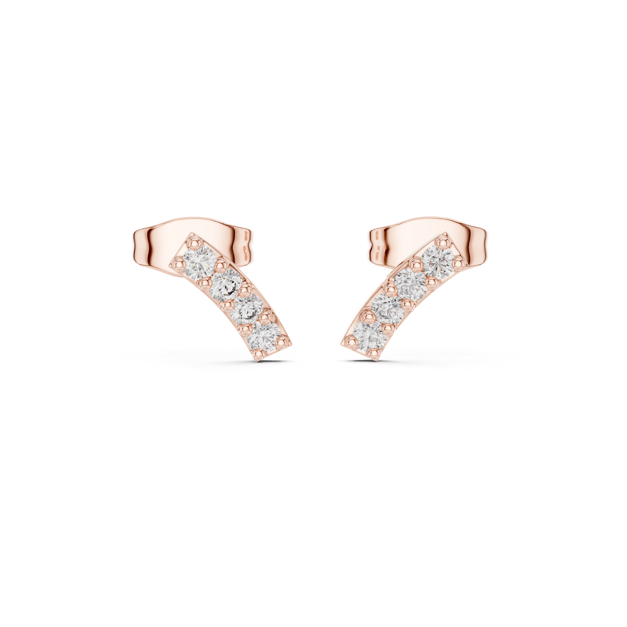 Minimalist Diamond Bar Studs