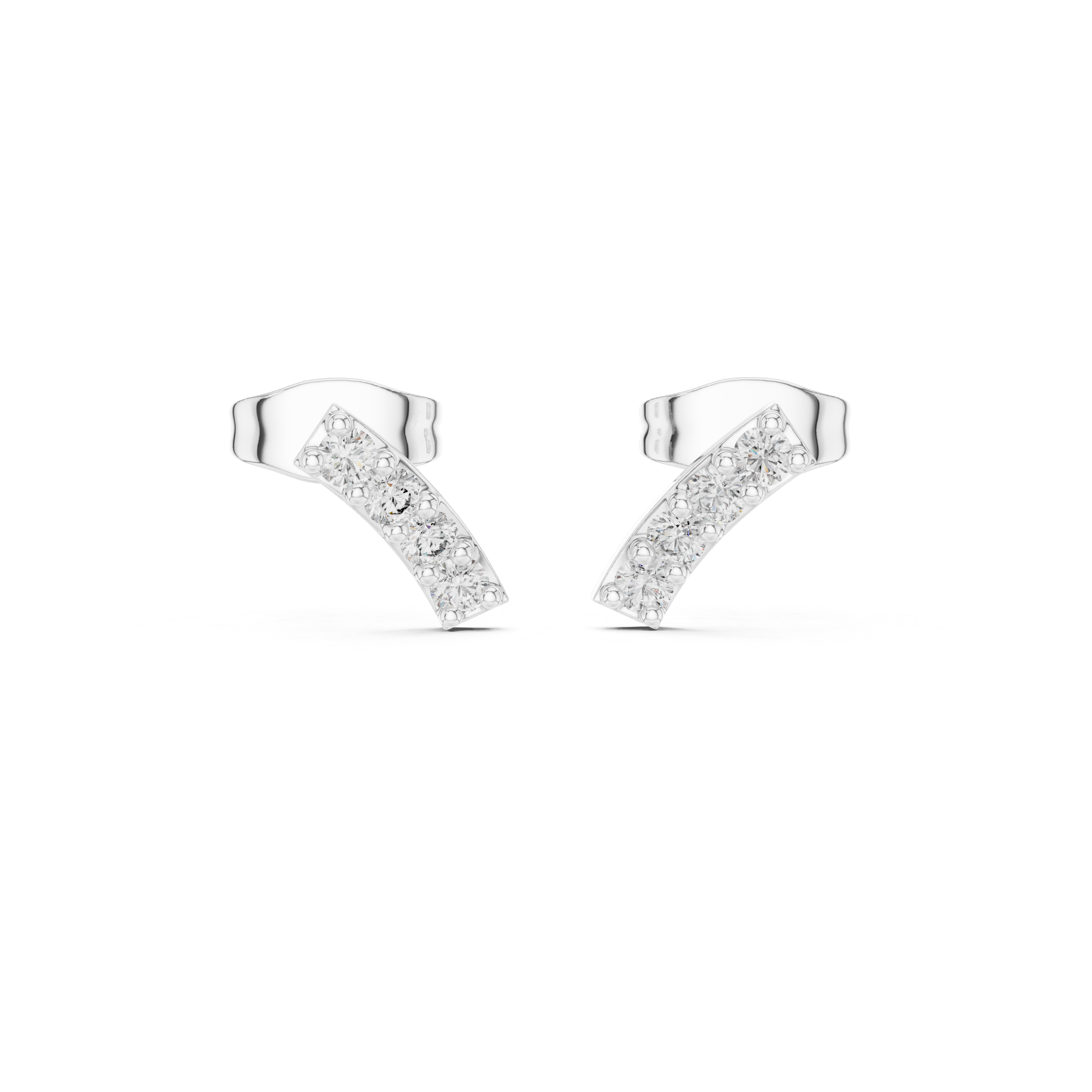 Minimalist Diamond Bar Studs