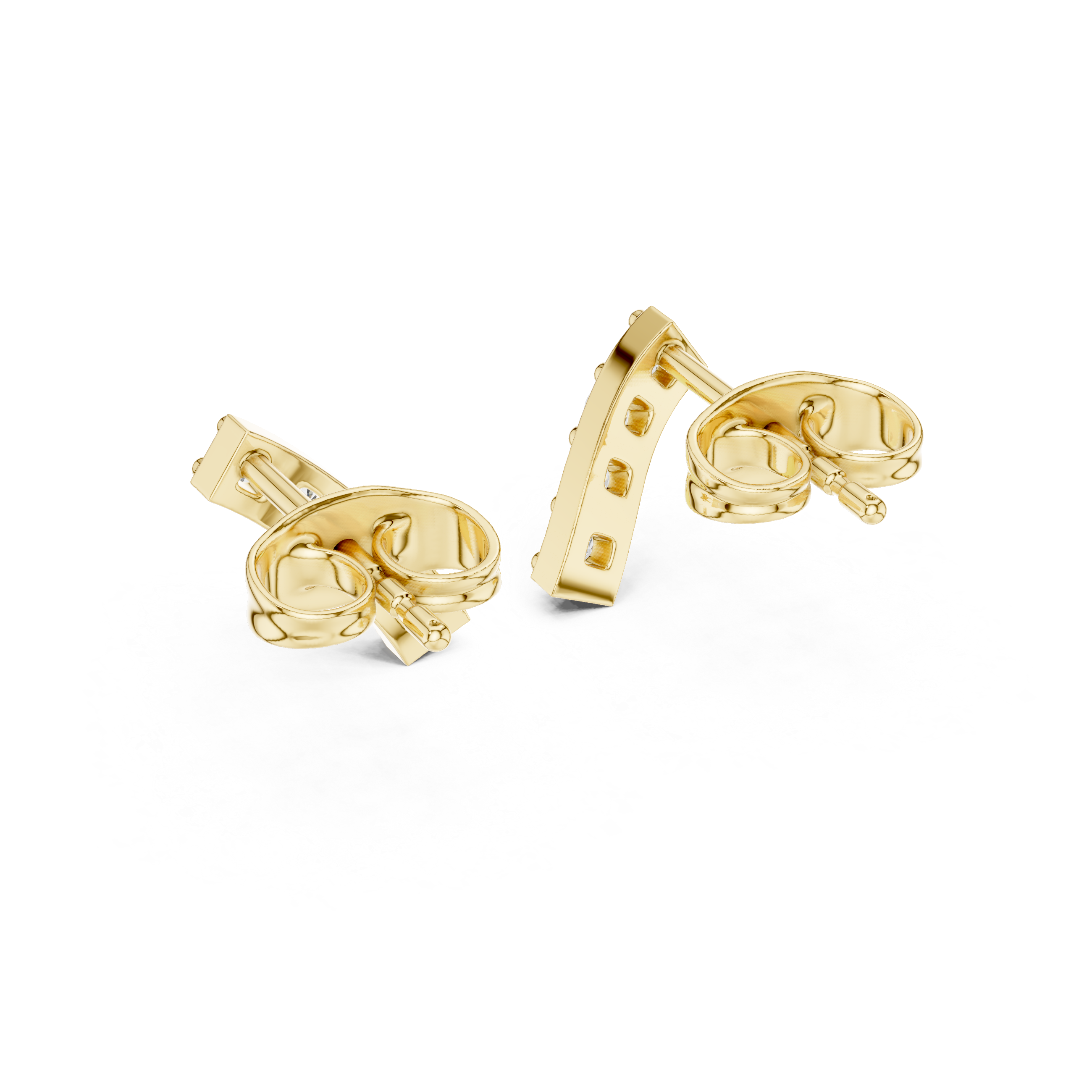 Minimalist Diamond Bar Studs