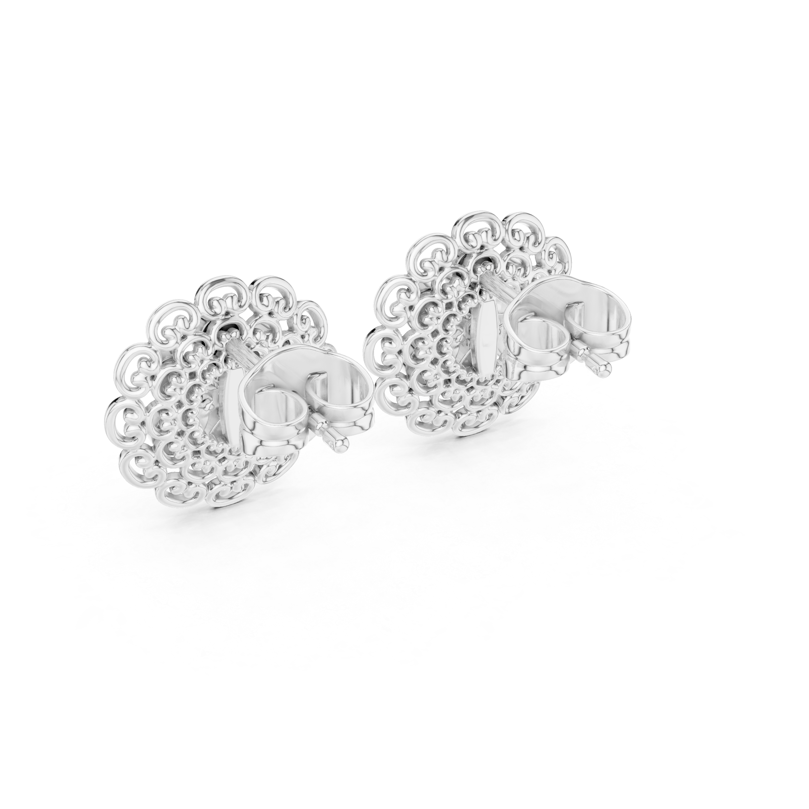 Heirloom Elegance: Rose Gold Flower Stud Earrings
