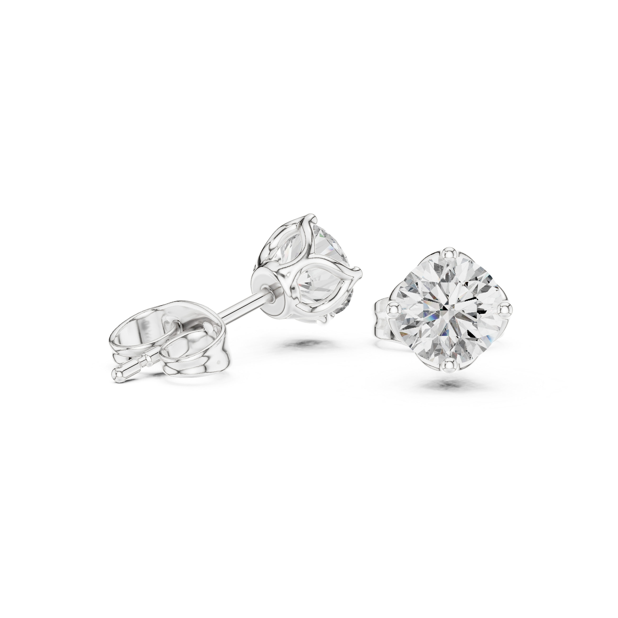Pure Brilliance: Rose Gold Classic Solitaire Studs