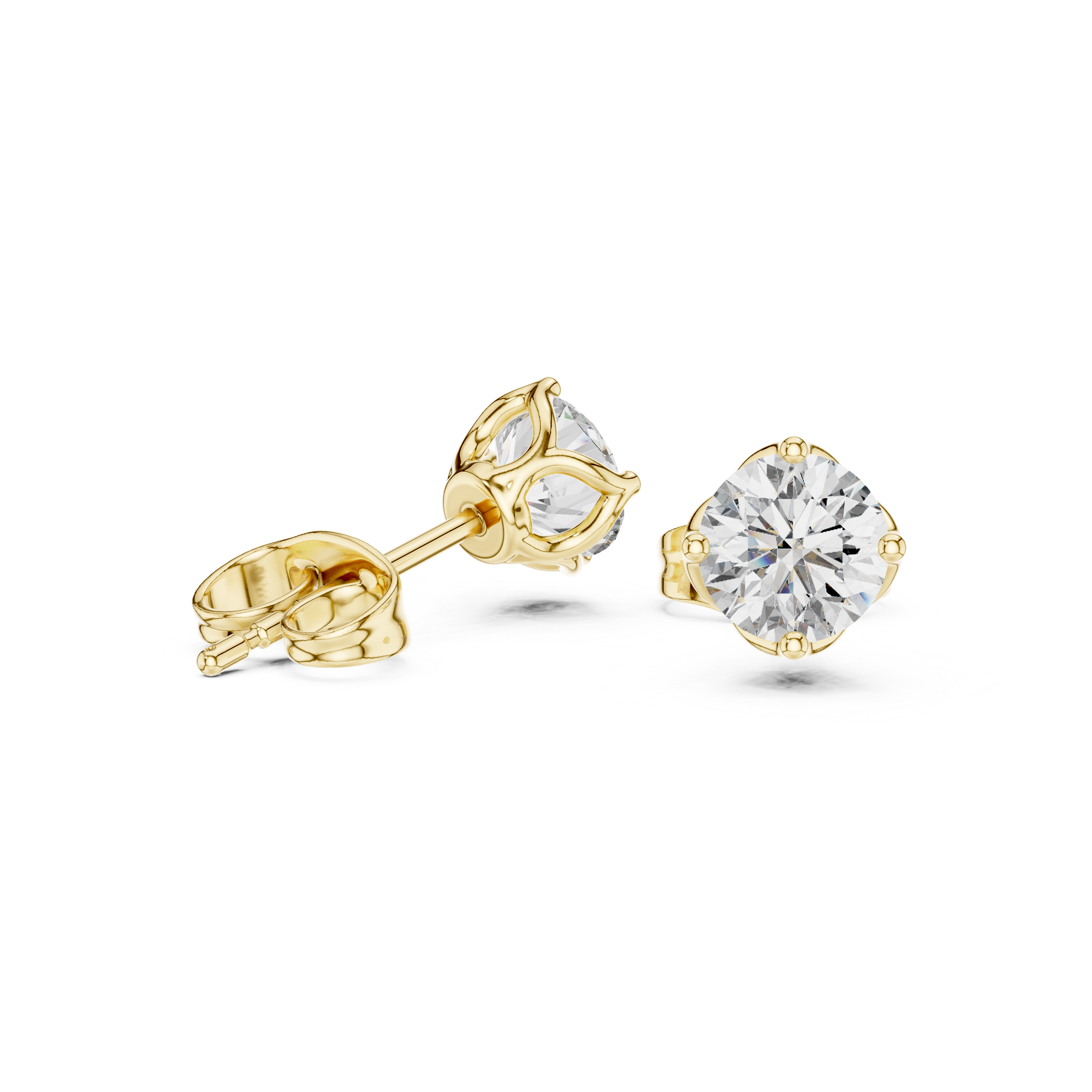 Pure Brilliance: Rose Gold Classic Solitaire Studs