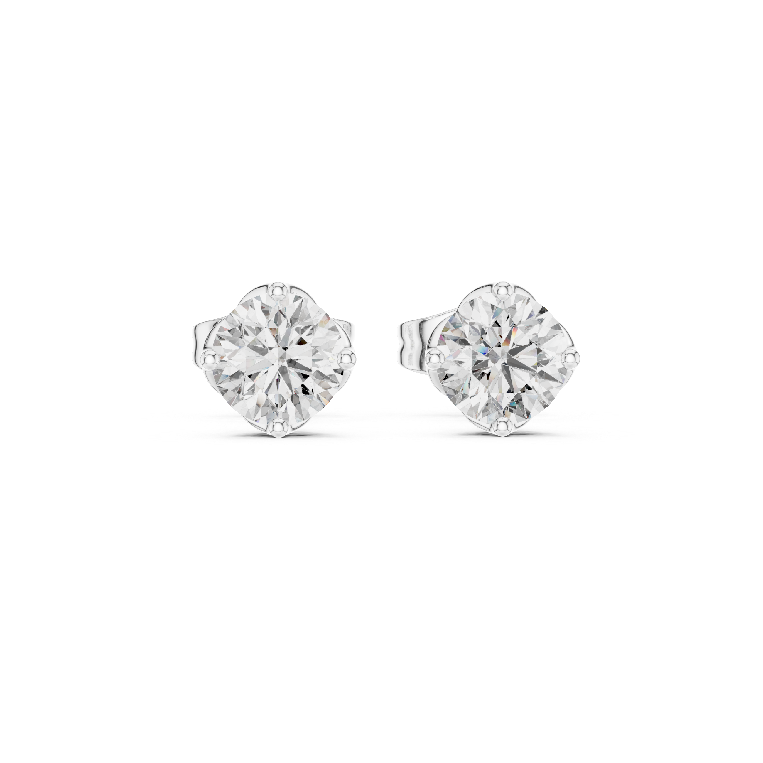 Pure Brilliance: Rose Gold Classic Solitaire Studs