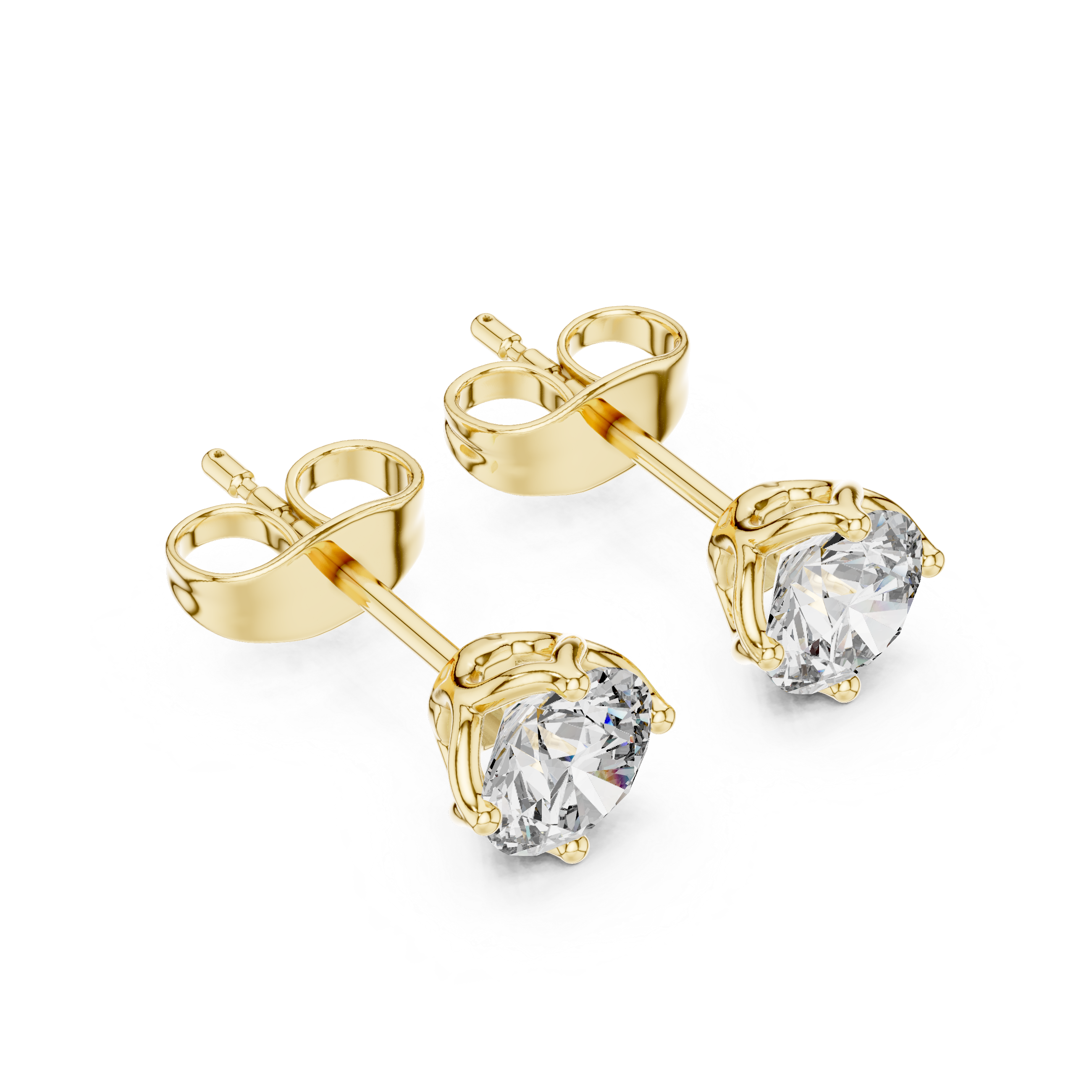 Pure Brilliance: Rose Gold Classic Solitaire Studs