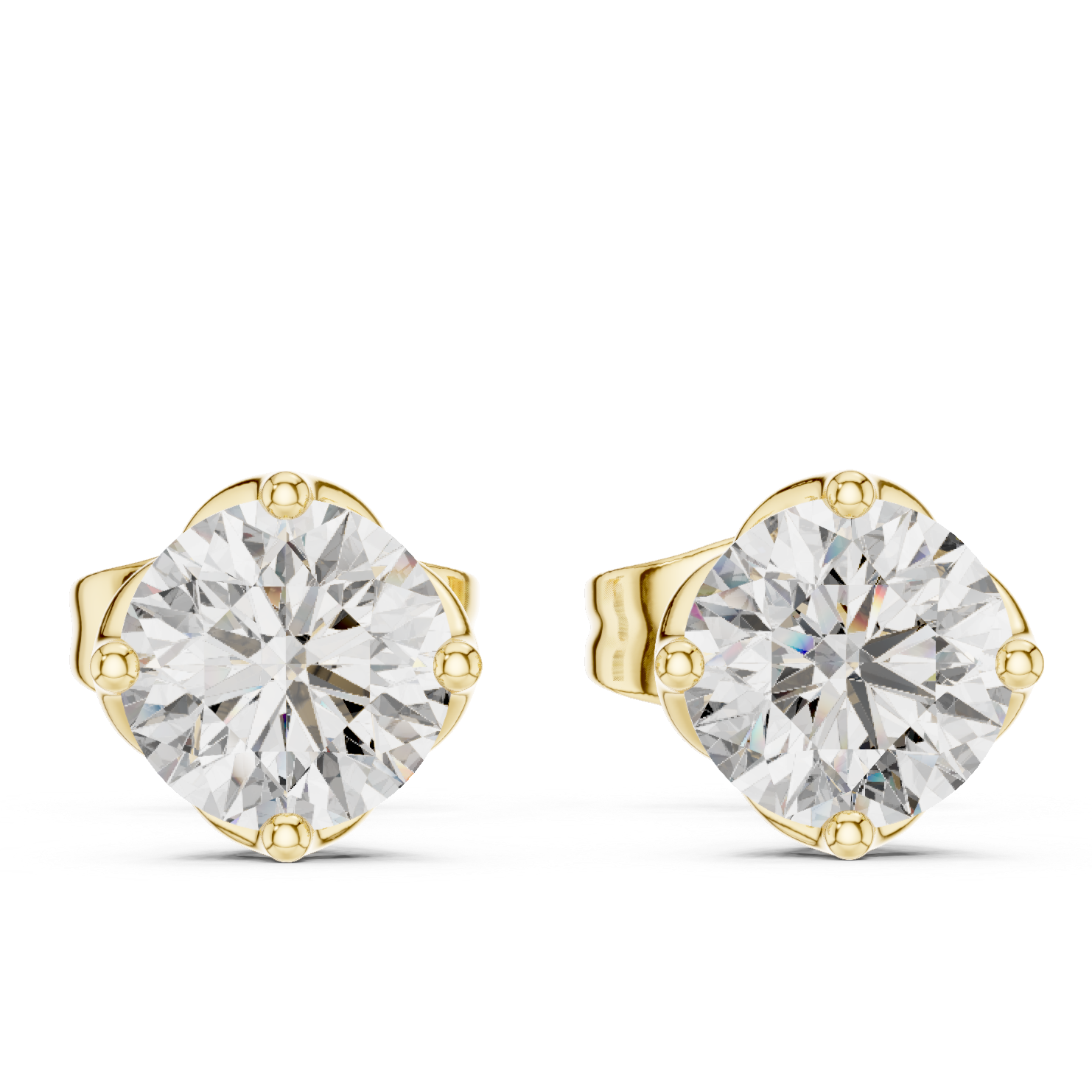 Pure Brilliance: Rose Gold Classic Solitaire Studs
