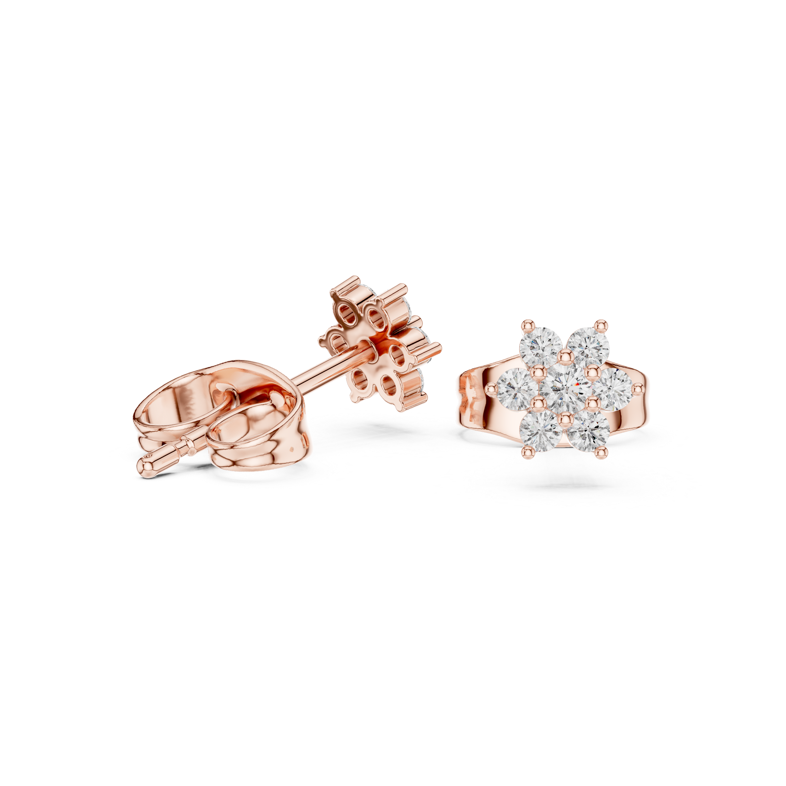 Clustered Four-Diamond Floral Design