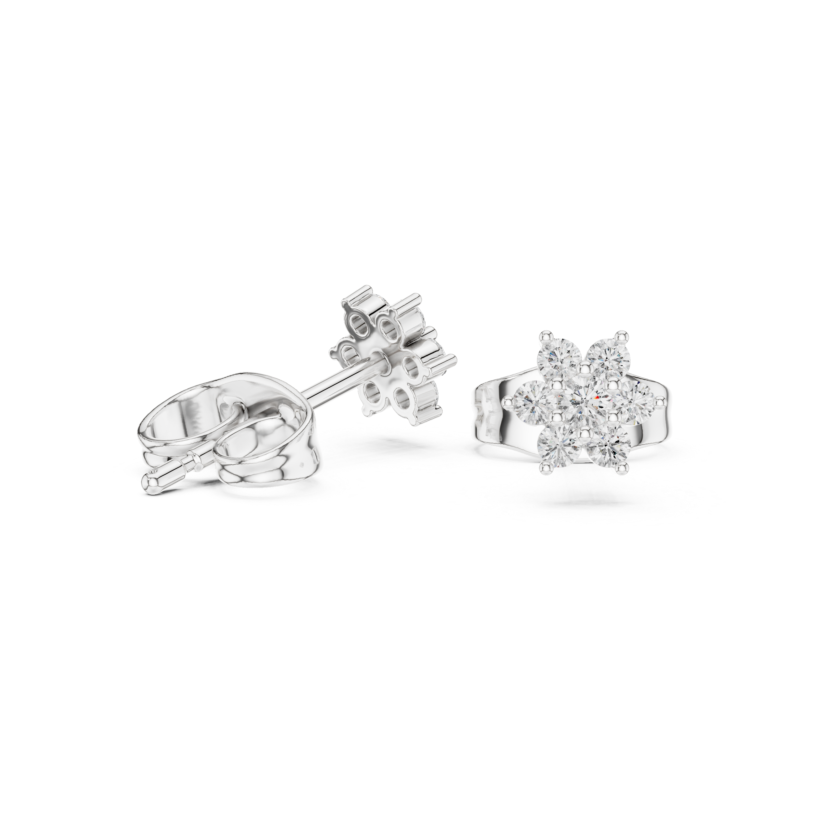 Clustered Four-Diamond Floral Design