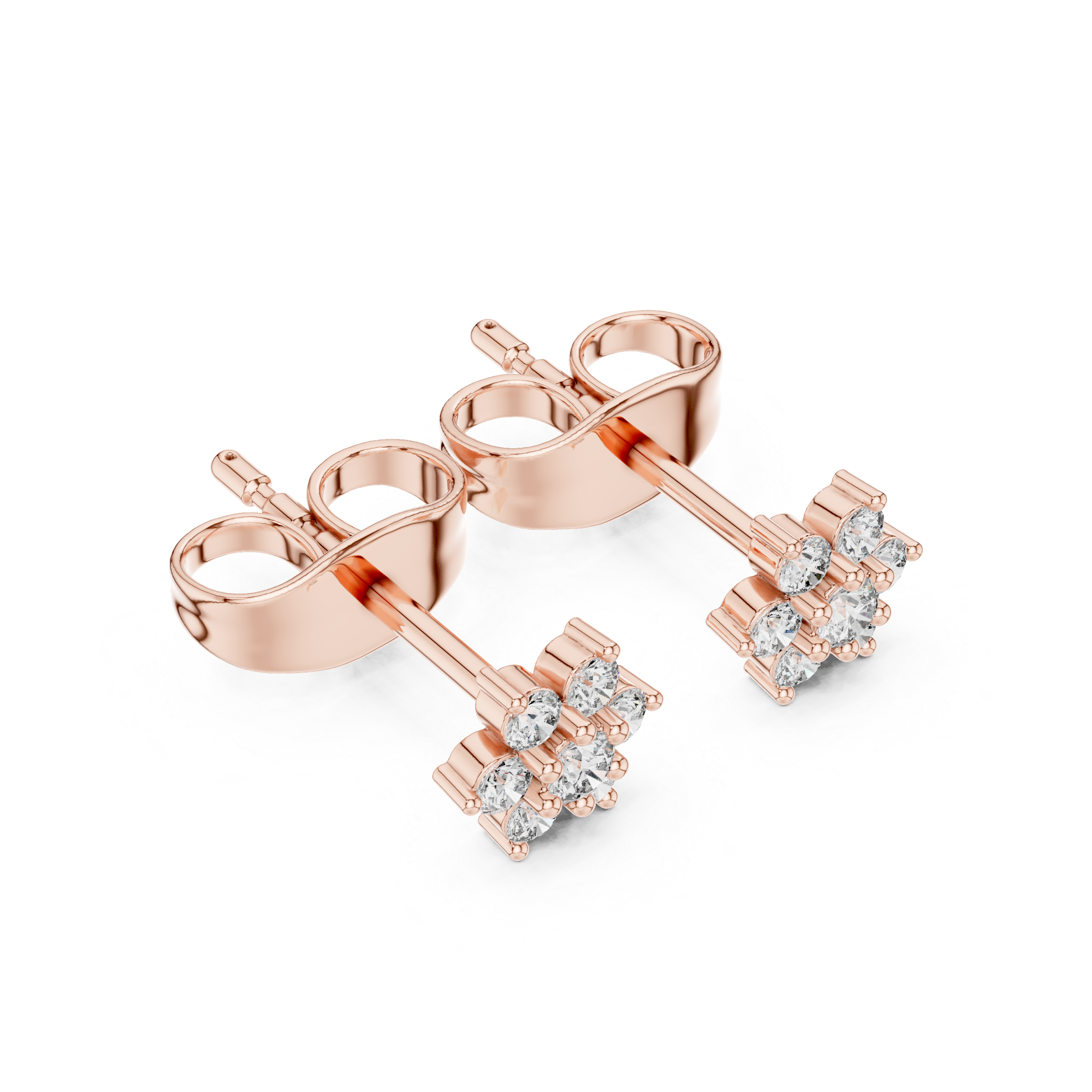 Clustered Four-Diamond Floral Design