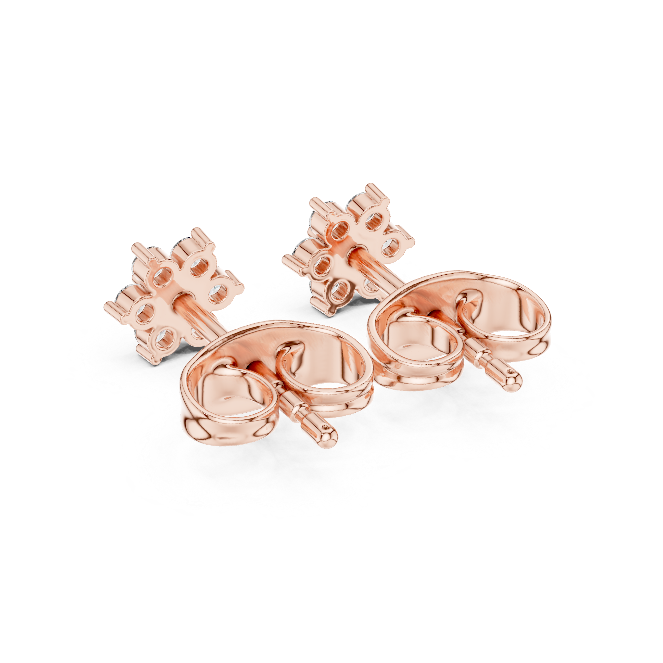 Clustered Four-Diamond Floral Design