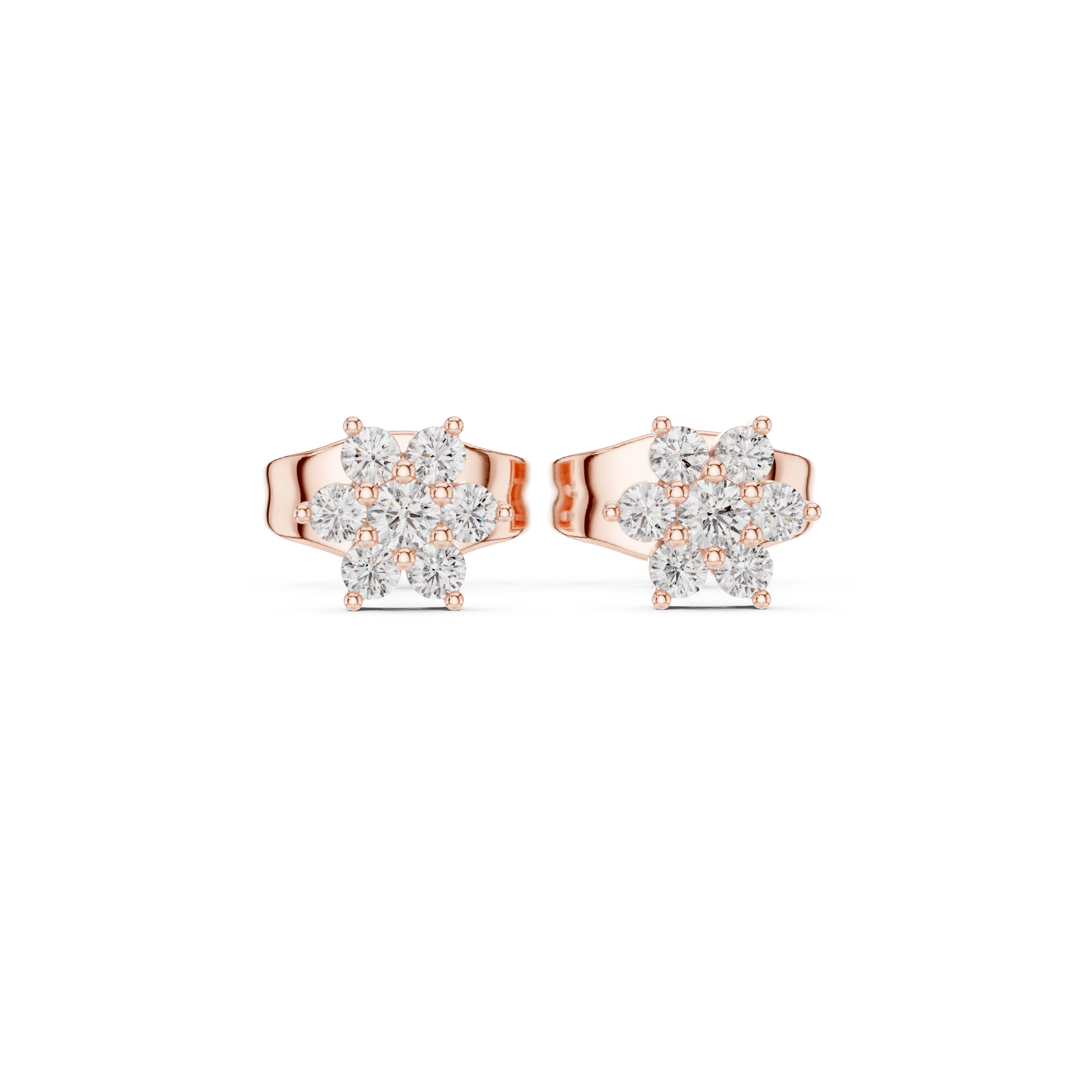 Clustered Four-Diamond Floral Design
