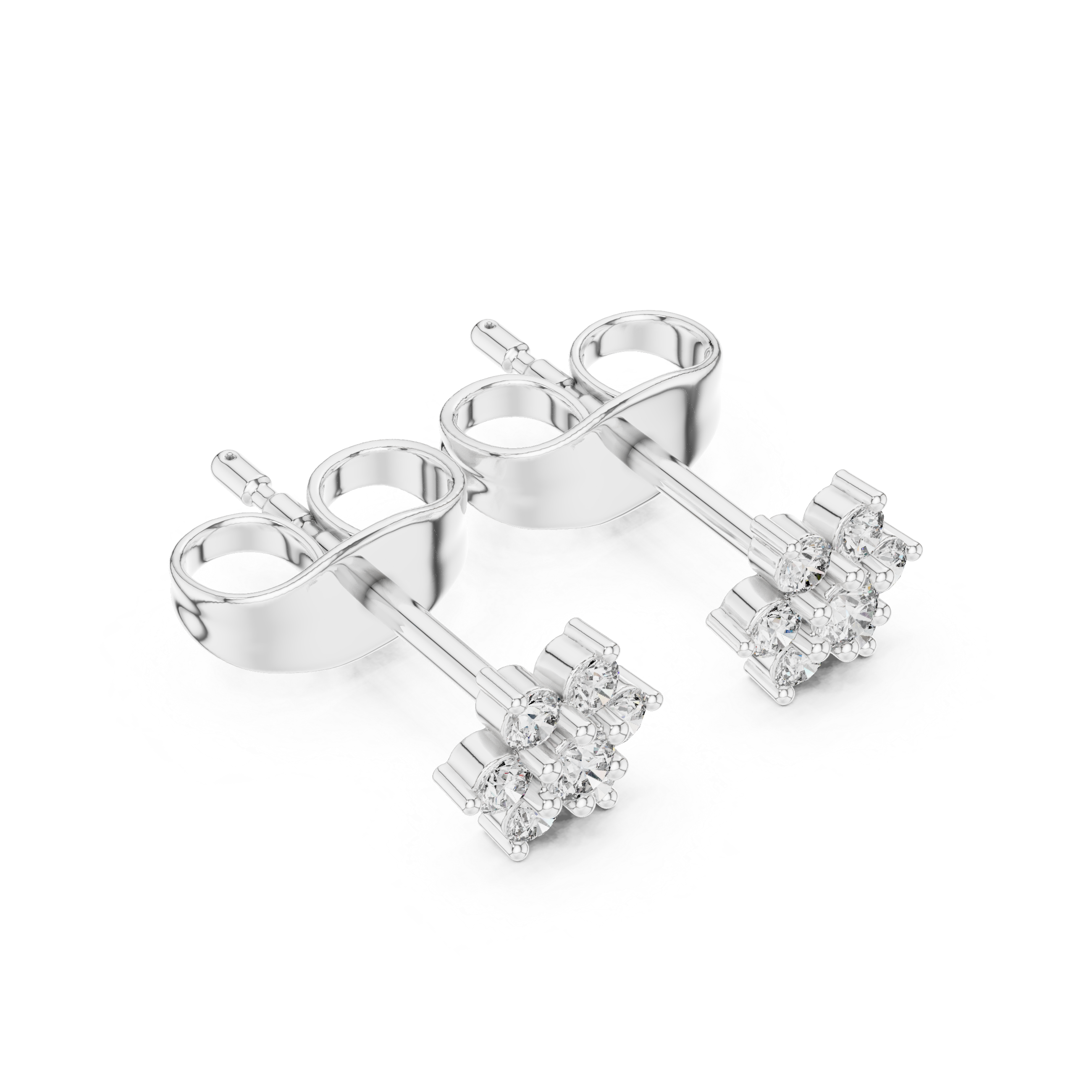 Clustered Four-Diamond Floral Design