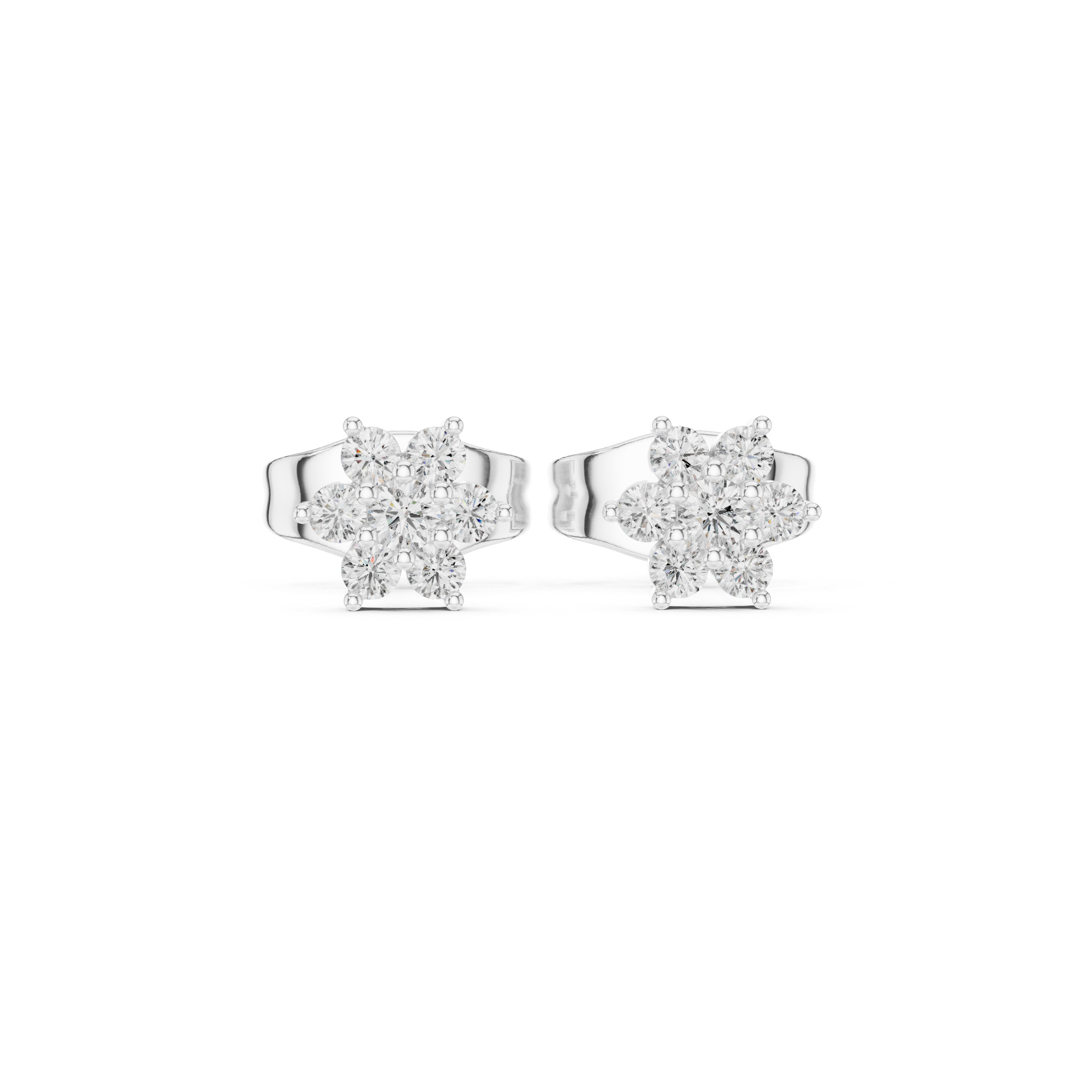 Clustered Four-Diamond Floral Design