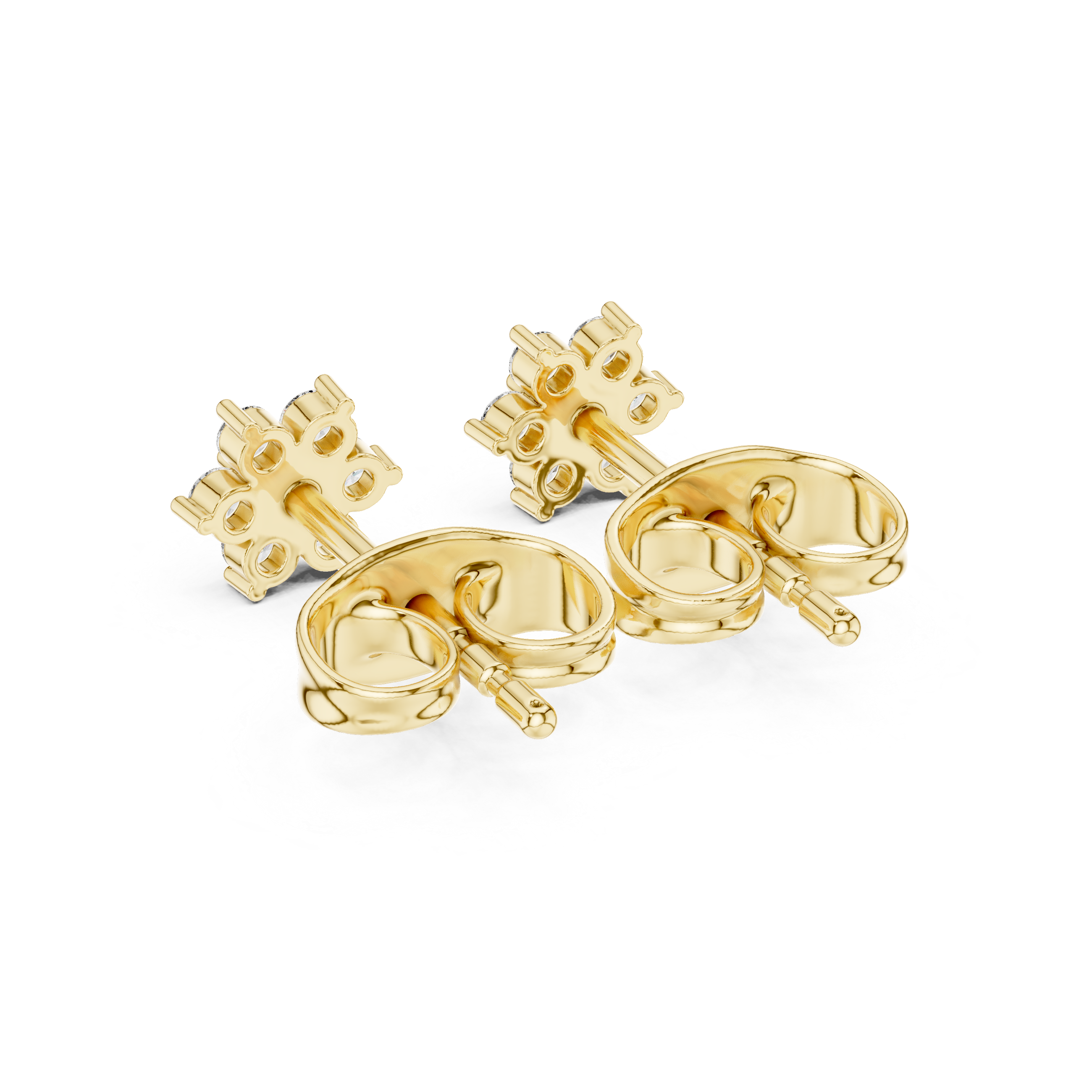 Clustered Four-Diamond Floral Design