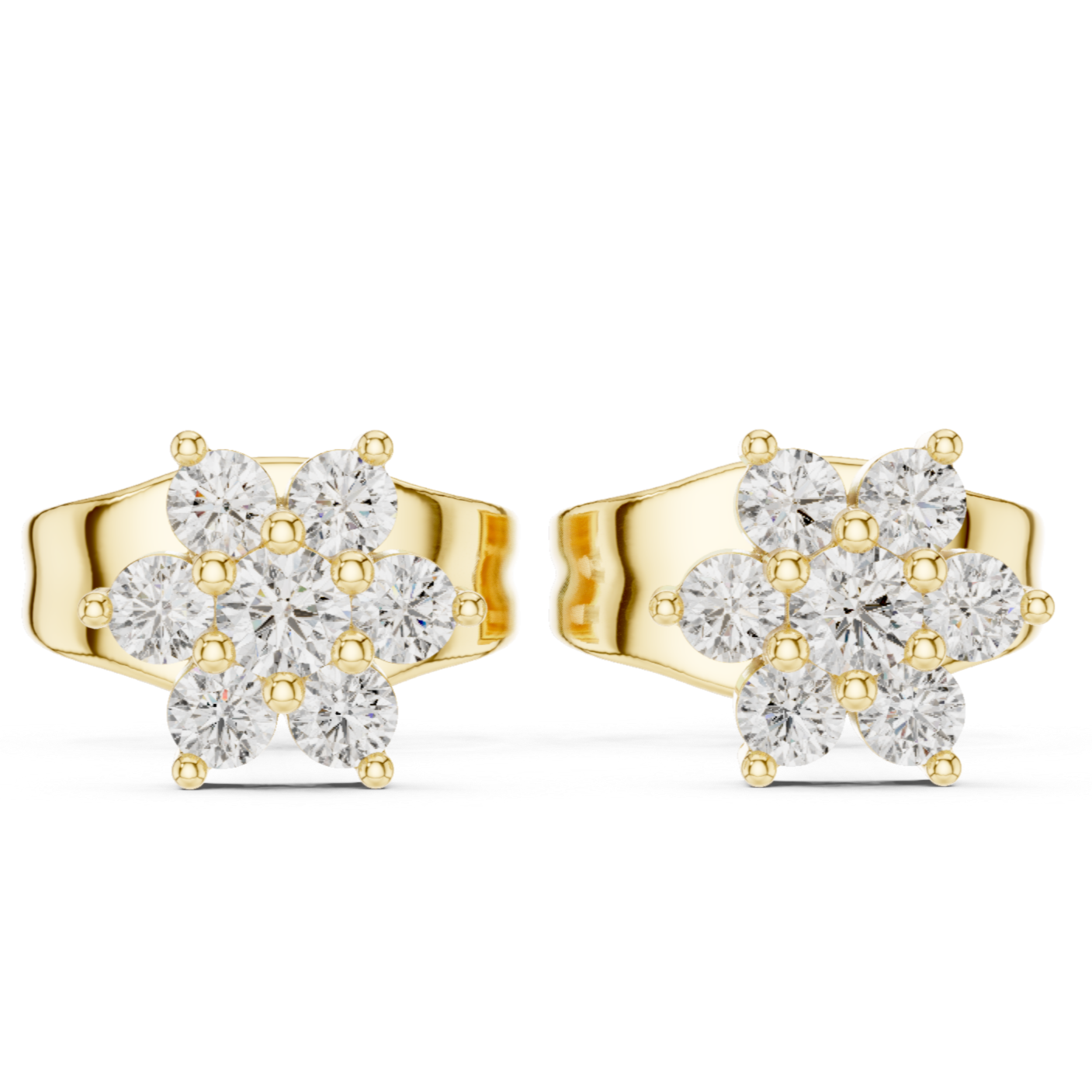 Clustered Four-Diamond Floral Design