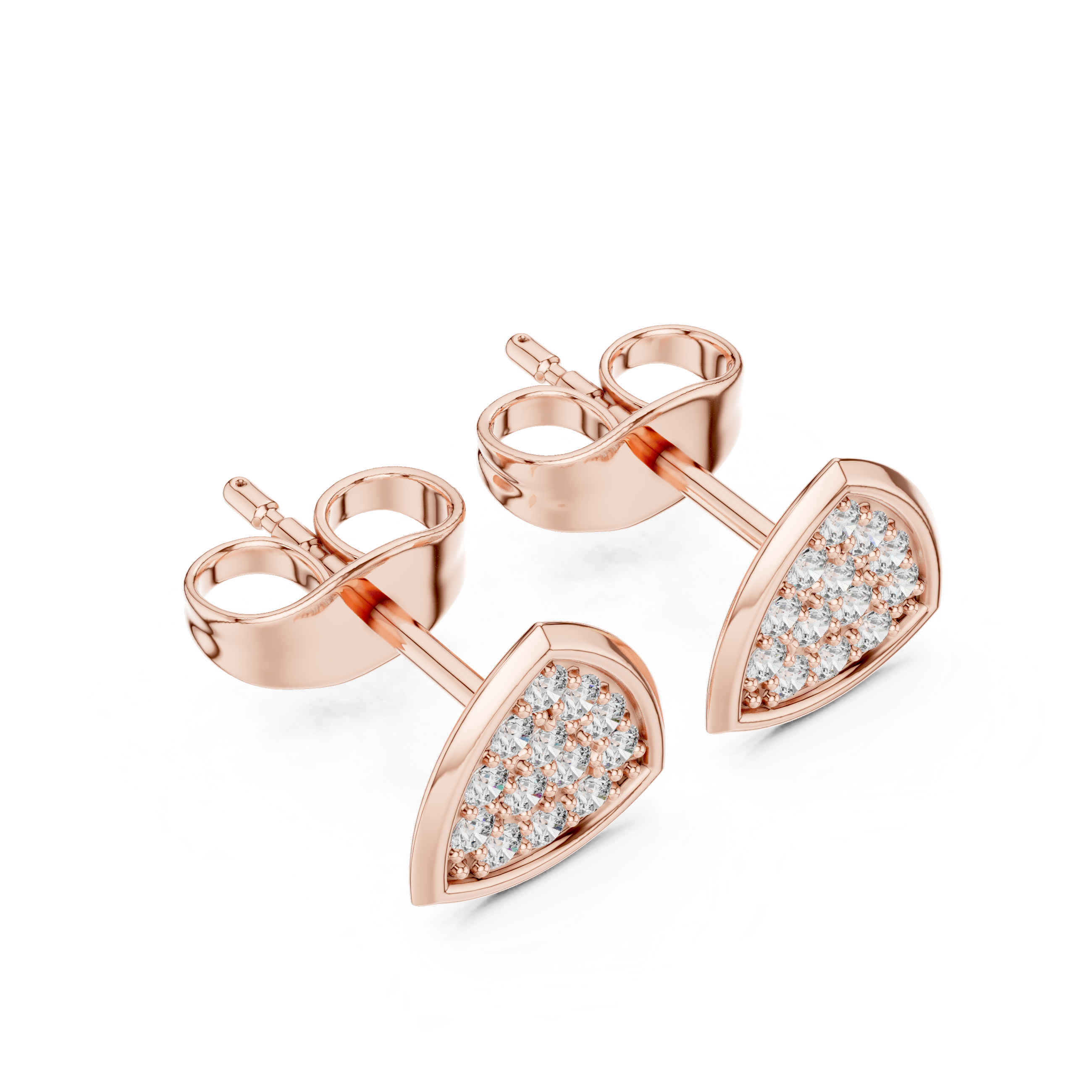 Diamond-Paved Trillion Shape Design