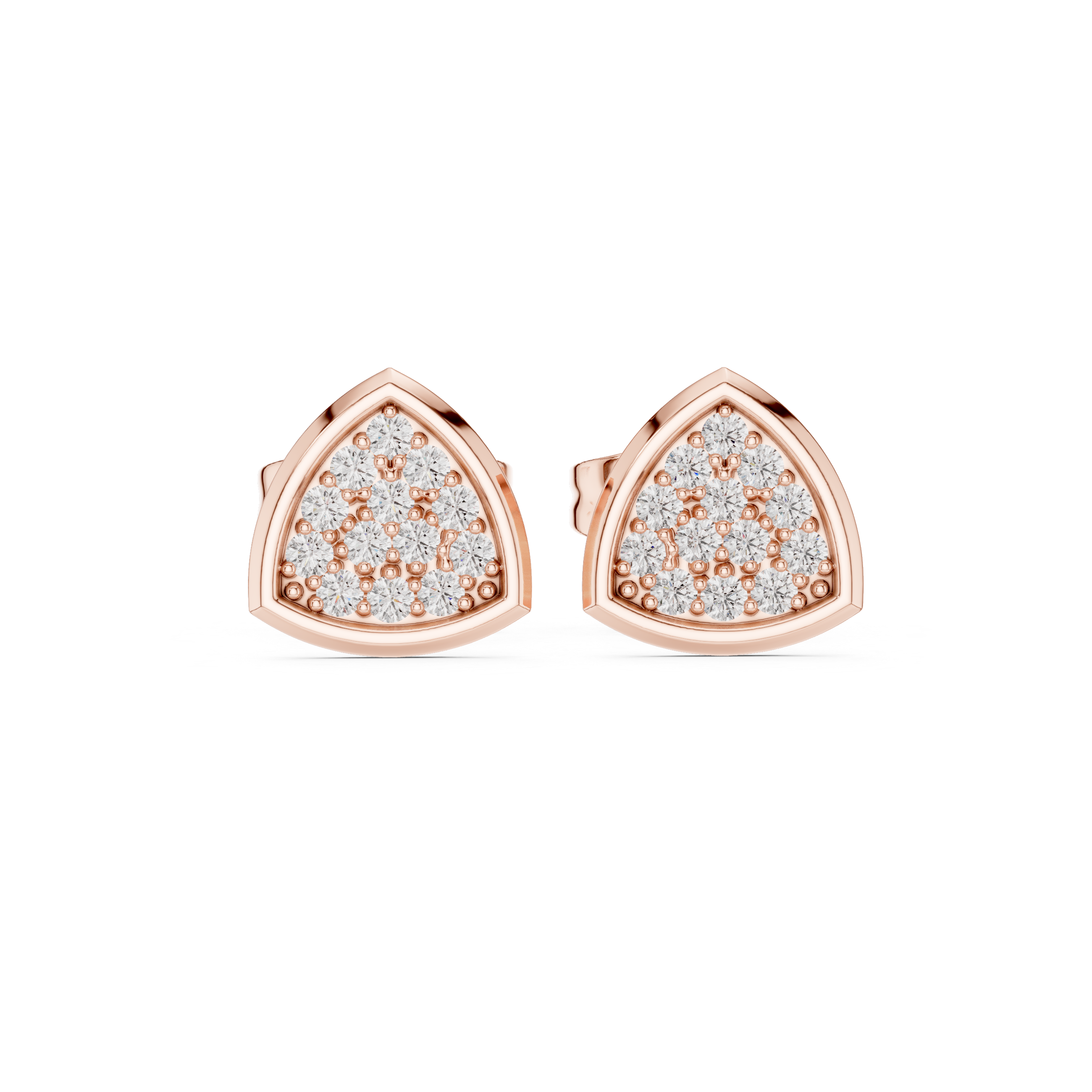 Diamond-Paved Trillion Shape Design