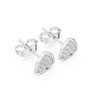 Diamond-Paved Trillion Shape Design