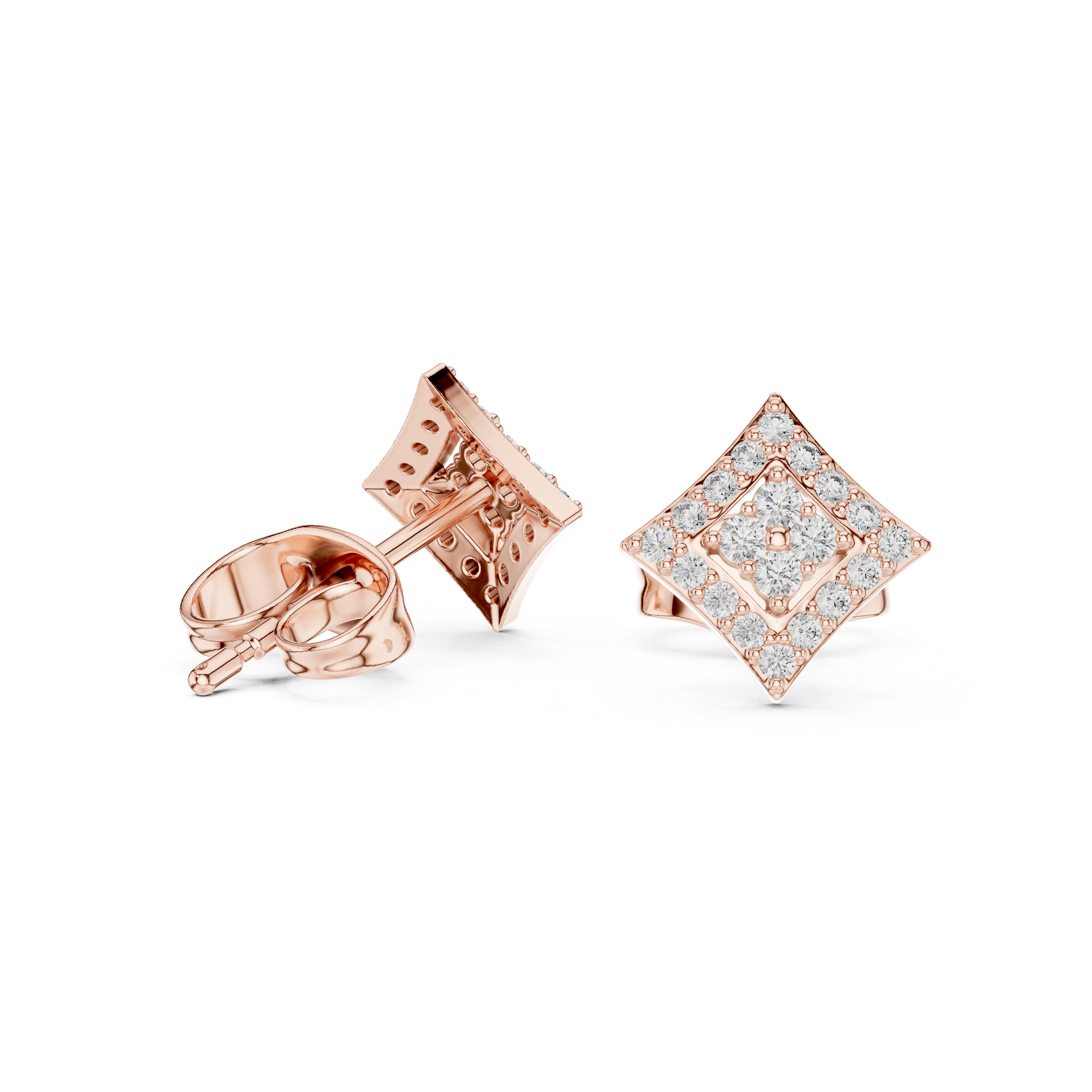 Curved Square Diamond Cluster Design