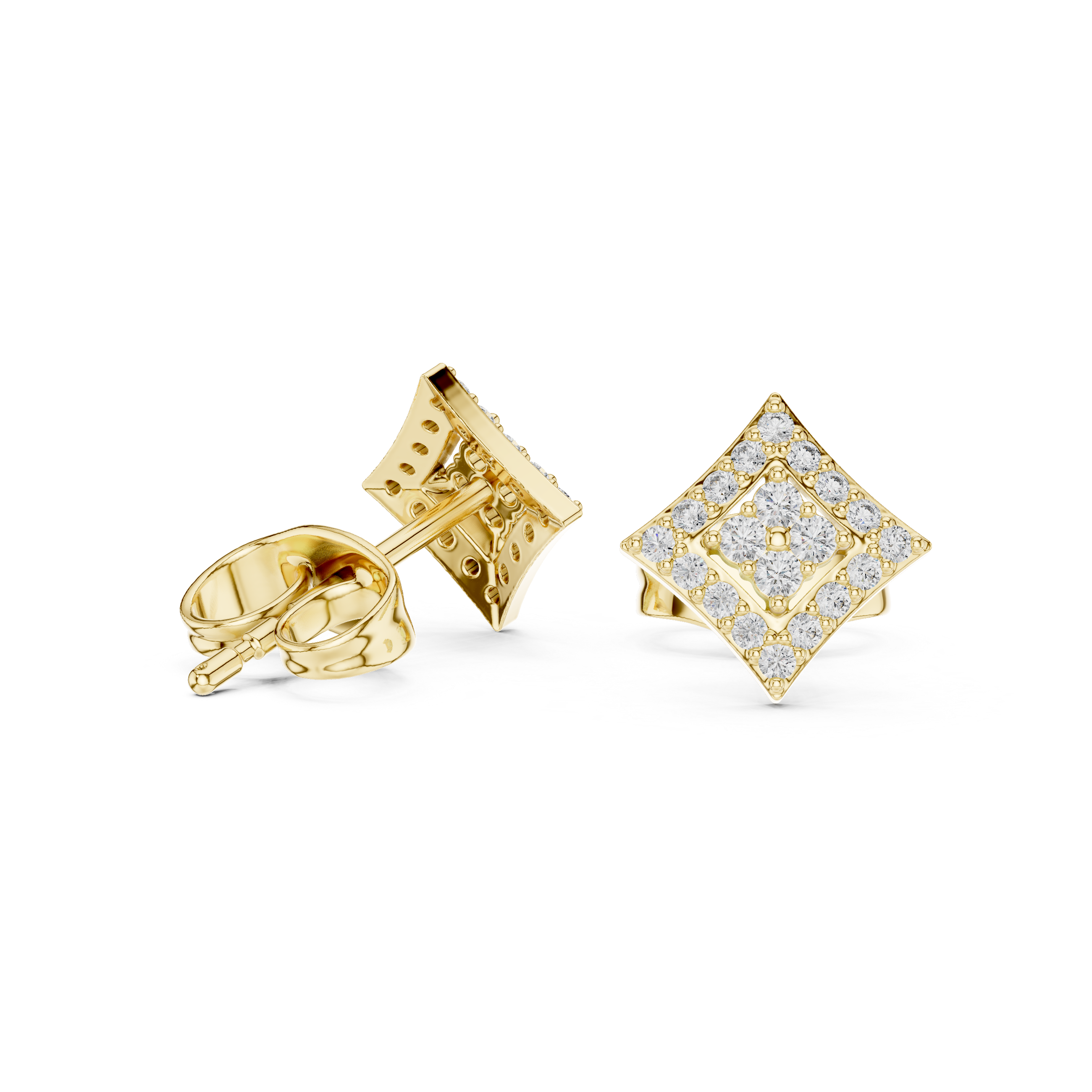 Curved Square Diamond Cluster Design