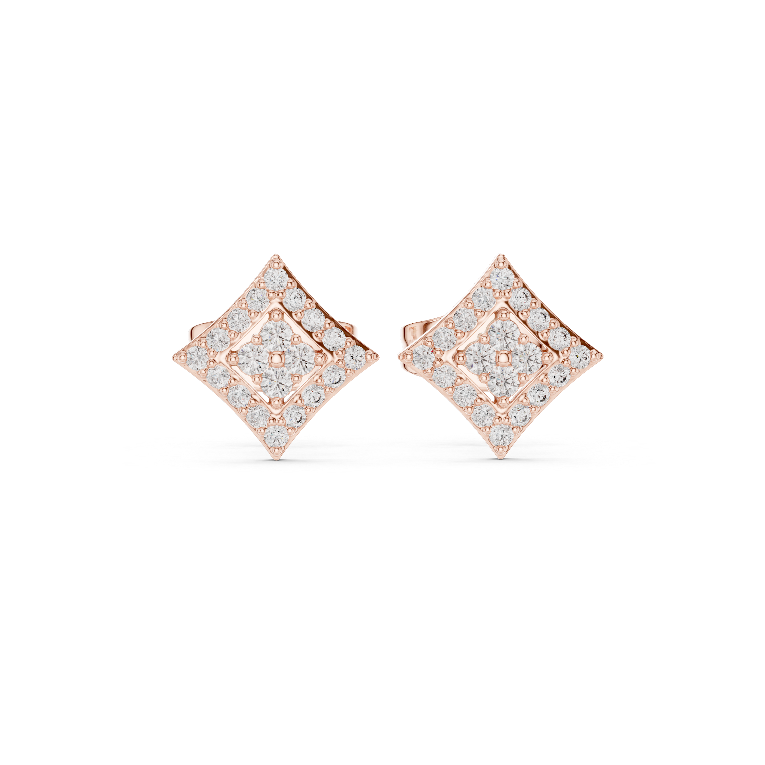 Curved Square Diamond Cluster Design
