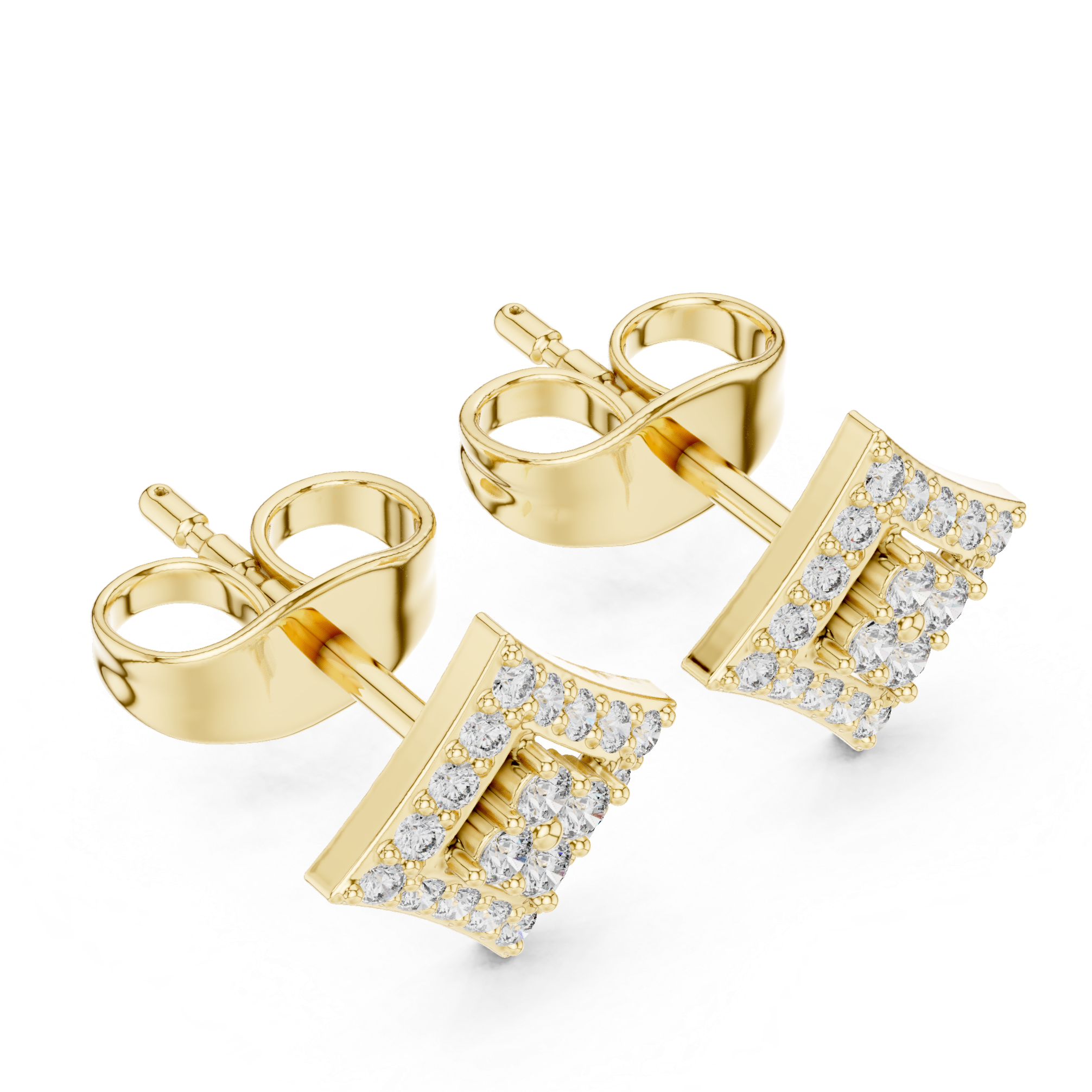 Curved Square Diamond Cluster Design