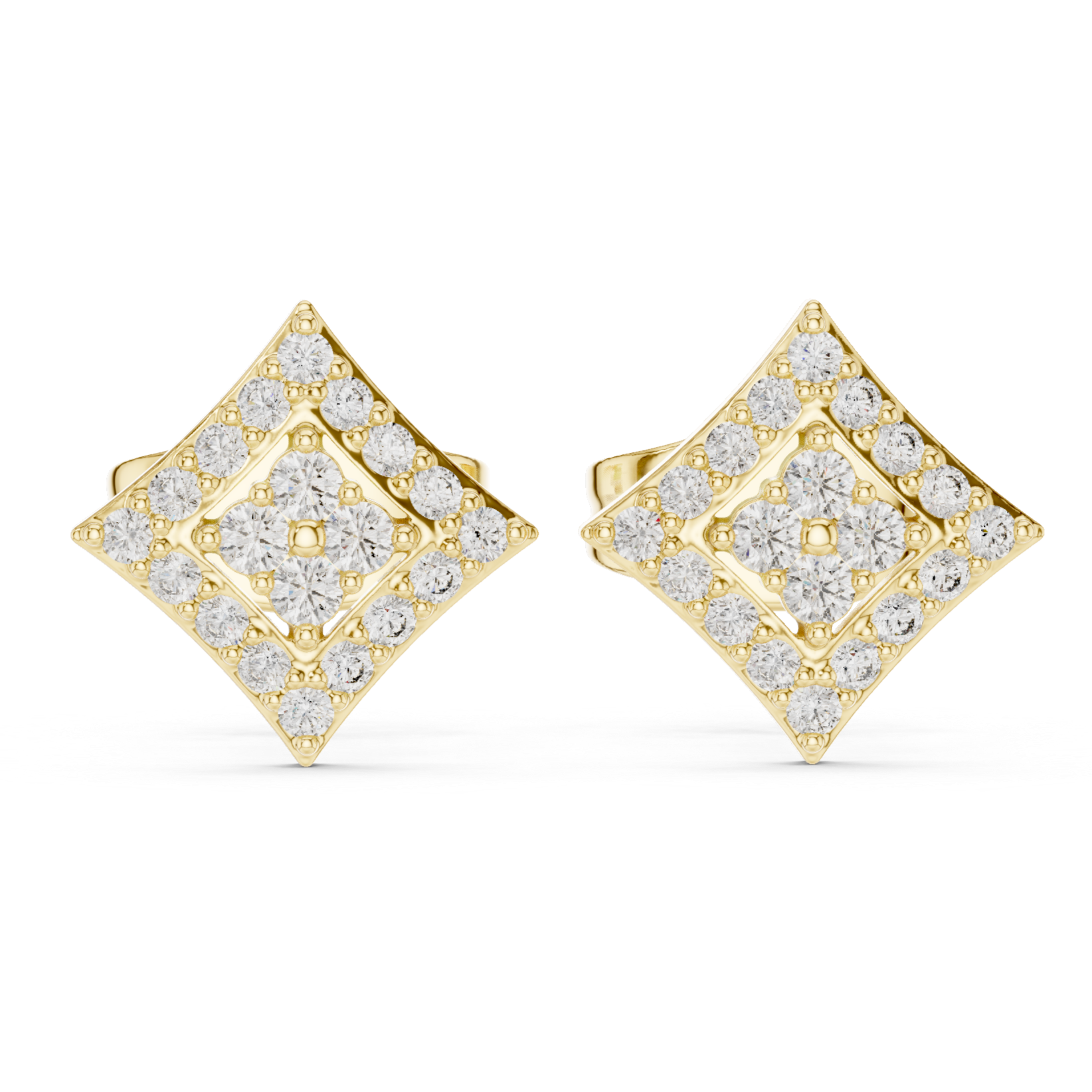 Curved Square Diamond Cluster Design