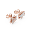 Floral Cluster of Pavé Diamonds Design