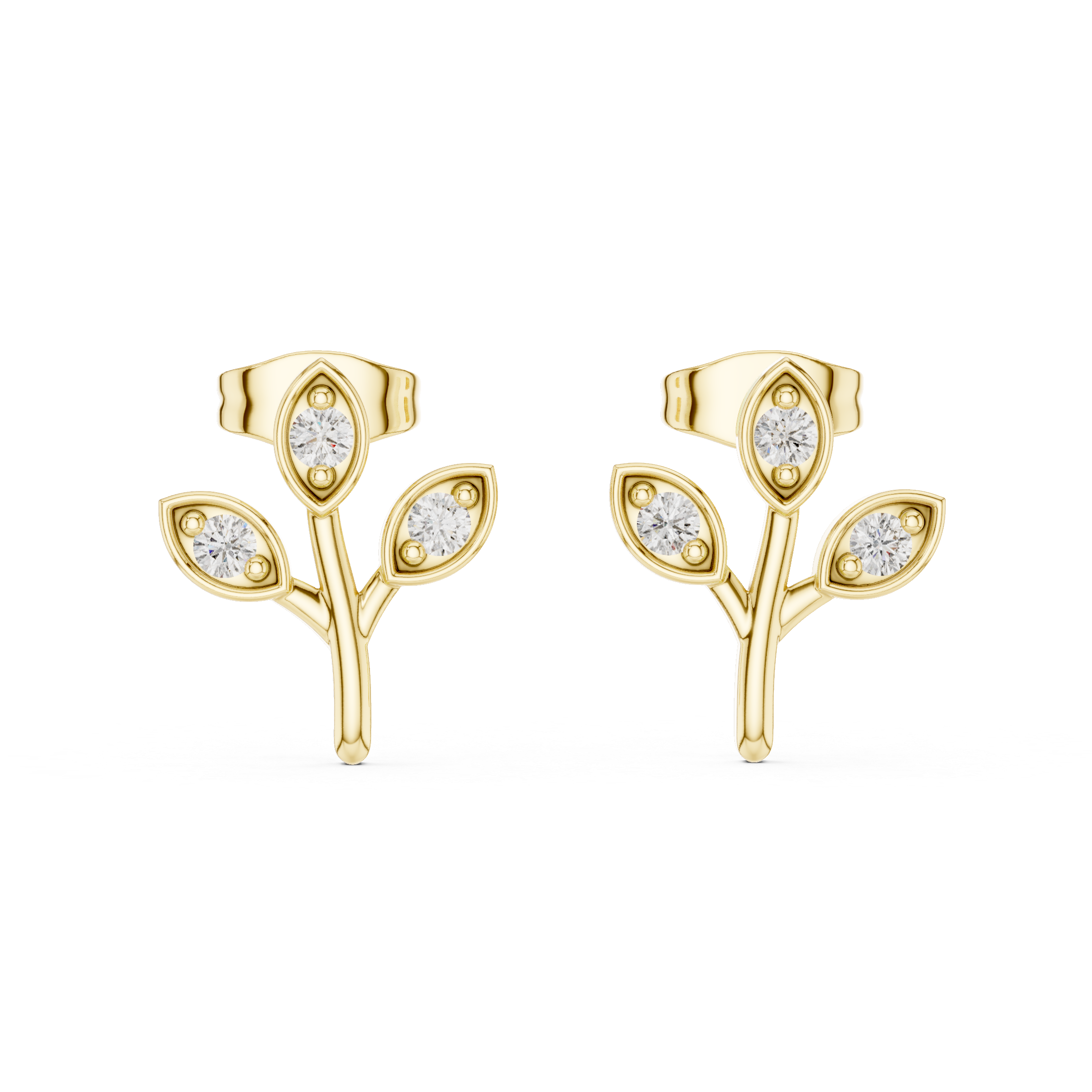 Nature-inspired small branch with leaves