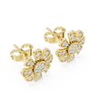 blossom earrings adorned with sparkling diamonds