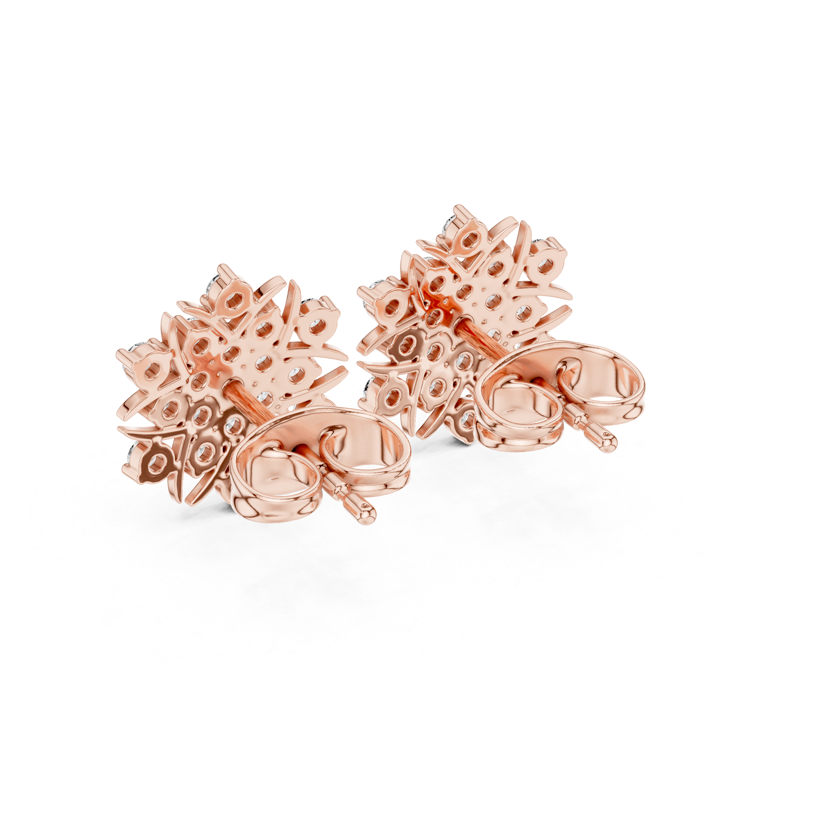 Starlight Rose Gold Diamond Studs