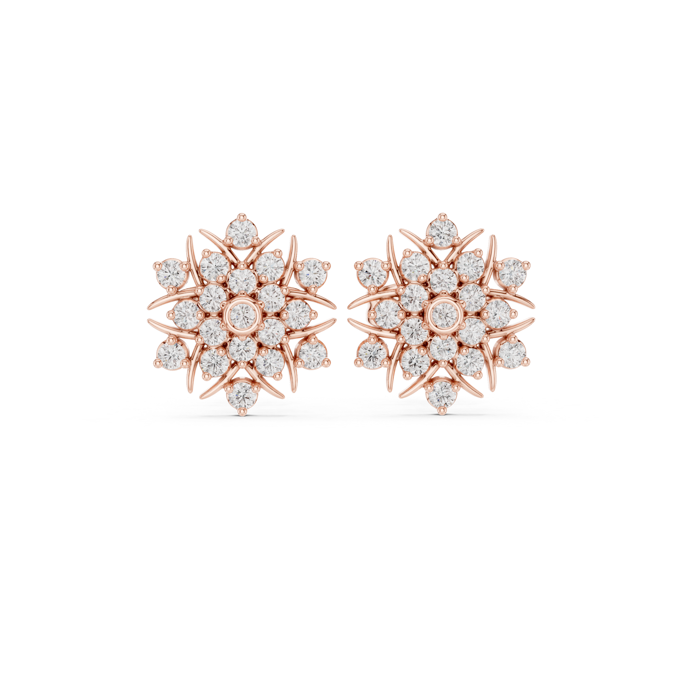 Starlight Rose Gold Diamond Studs