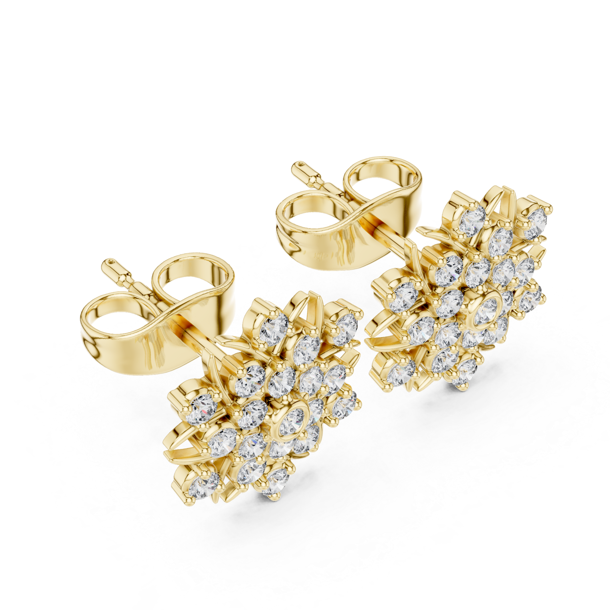 Starlight Rose Gold Diamond Studs