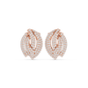 triple leaf-shaped cluster diamond earrings