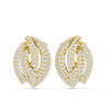 triple leaf-shaped cluster diamond earrings