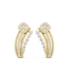 double-band earrings with twisted rope detailing