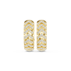 Chevron Elegance Diamond Hoop Earrings
