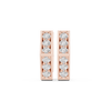rectangular earrings featuring two rows of round diamonds