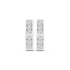 rectangular earrings featuring two rows of round diamonds