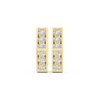 rectangular earrings featuring two rows of round diamonds