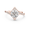 Solitaire Engagement Ring with Diamond-Studded Band