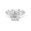 Classic solitaire ring with side diamonds
