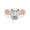 "Vintage Inspired Diamond Engagement Ring with Intricate Filigree Design"