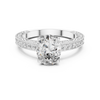 "Vintage Inspired Diamond Engagement Ring with Intricate Filigree Design"