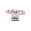 Engagement Ring with Emerald-Cut Center Stone