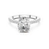 Round-Cut Diamond Rose Gold Engagement Ring with Pav‚ Band.